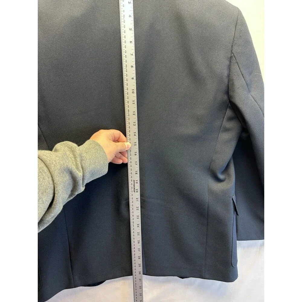 Vintage Levis Action Suit Mens 44S 2PC Set 70s Disco Mod Blazer Pants 38x29 Navy